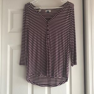 Old Navy Striped Long Sleeve Shirt with Buttons